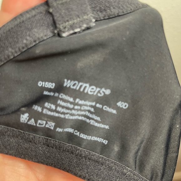 Warner’s This Is Not a Bra T-Shirt Bra Black 40D - Picture 5 of 6